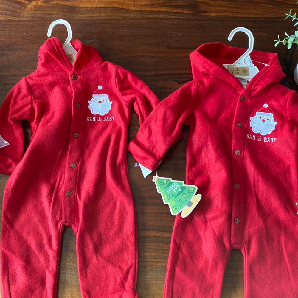 Fleece button-up onesies (2)